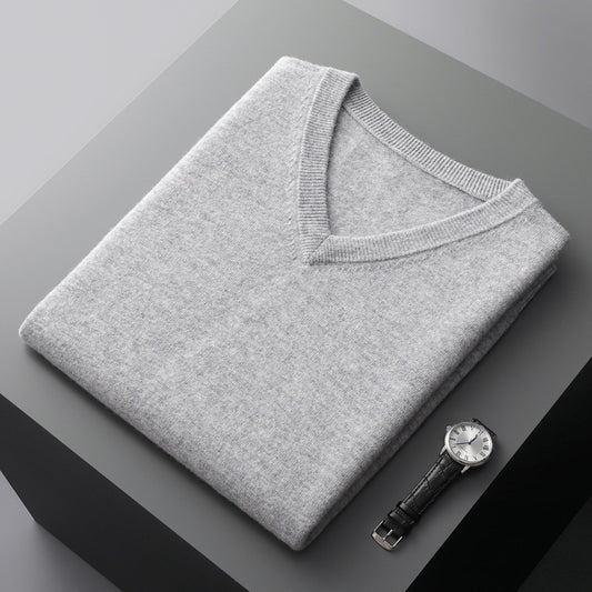 V-Neck Sleeveless Knitted Wool Sweater
