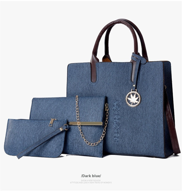 3-Piece PU Leather Handbag Set