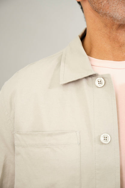 Turner Long Sleeve Jacket - Cotton Linen Stone