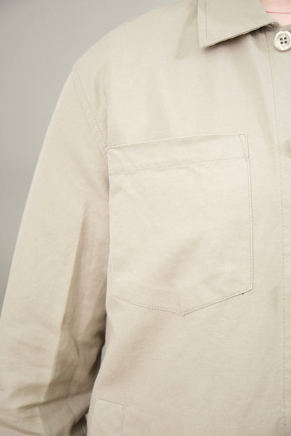 Turner Long Sleeve Jacket - Cotton Linen Stone