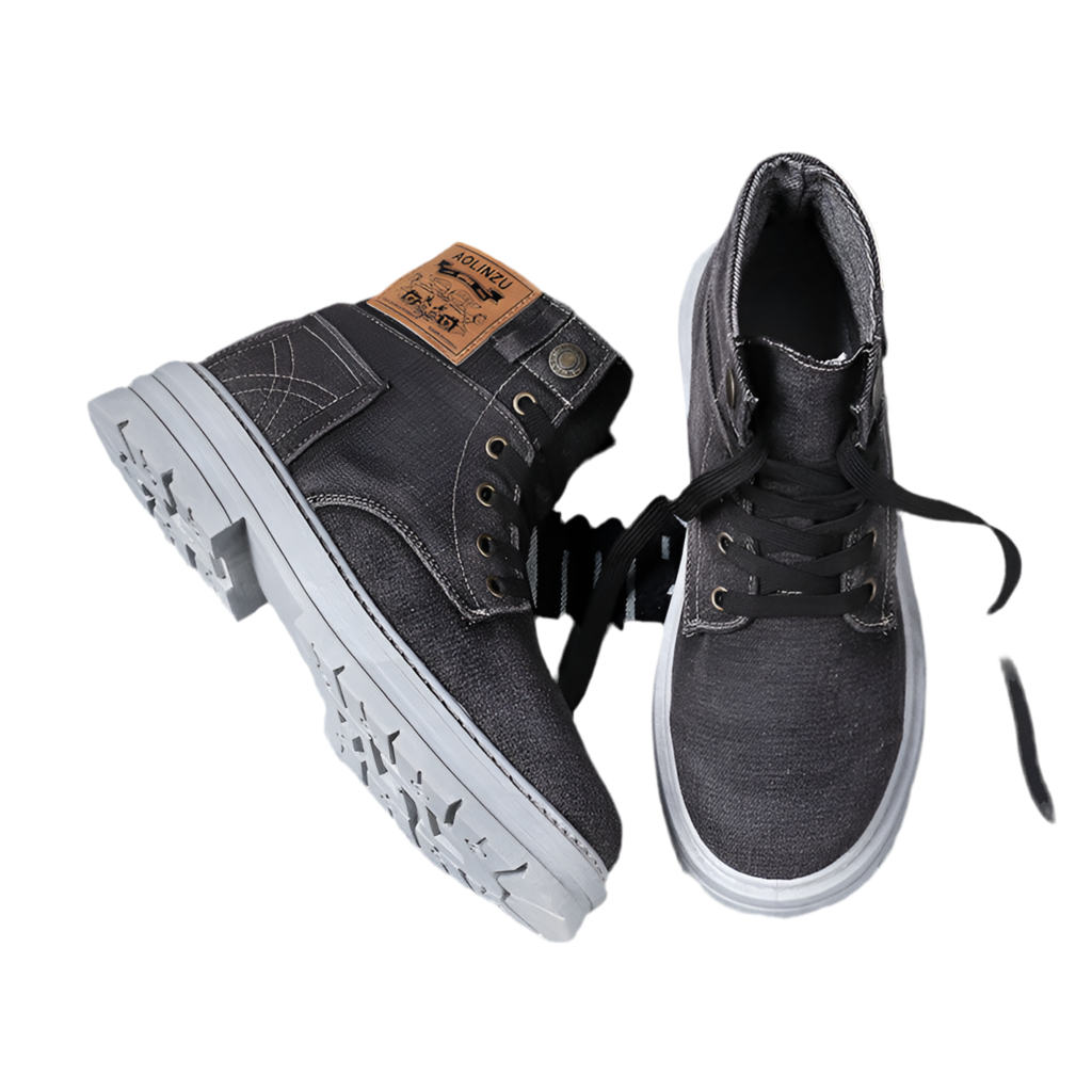 Chaussure de skateboard montante en jean décontractée