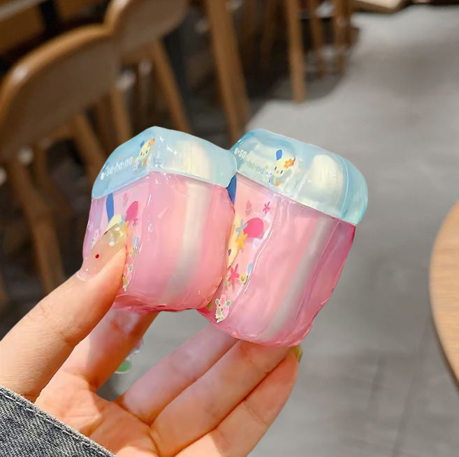 Cute Flower Bunny Earphone Case, Compatible with AirPods 4/3 and 2 Pro,