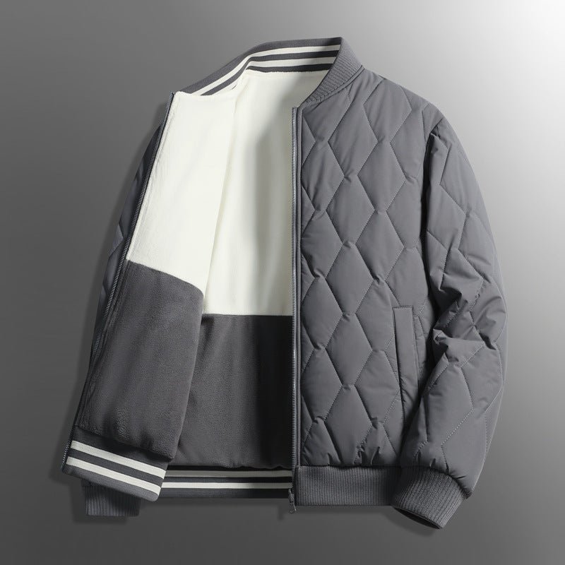Reversible Cotton Coat Baseball Collar Jacket