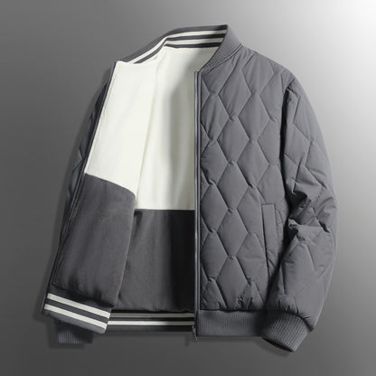 Reversible Cotton Coat Baseball Collar Jacket