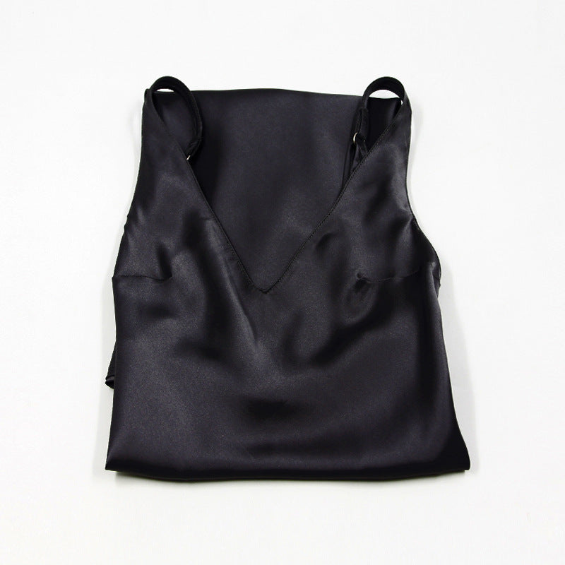 Silk suspender skirt