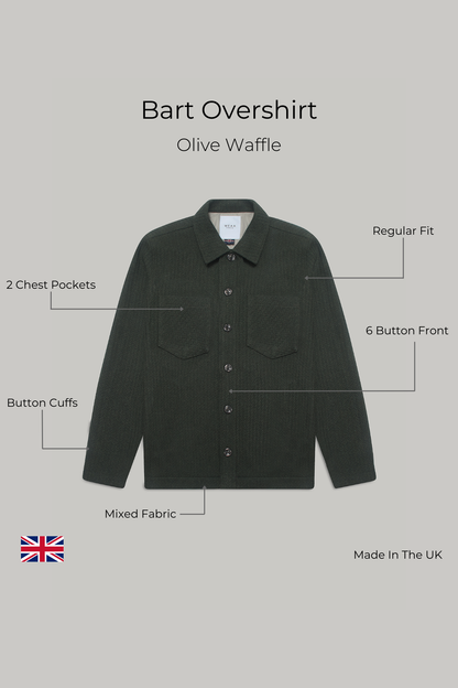 Bart Overshirt - Olive Waffle