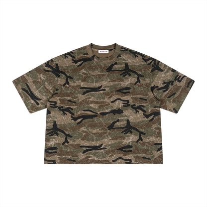 Waran Unisex Boxy Camo Print T-Shirt