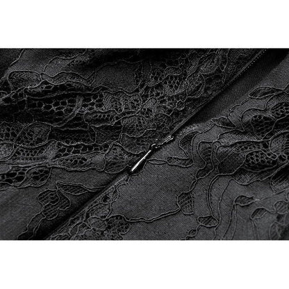 Dark in Love Morwenna Lace Gothic Maxi Dress in Black