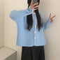 Women's round-neck sweater cardigan
