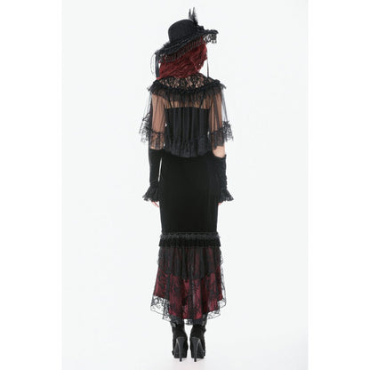 Dark in Love Morwenna Capelet Gothique Volants Dentelle