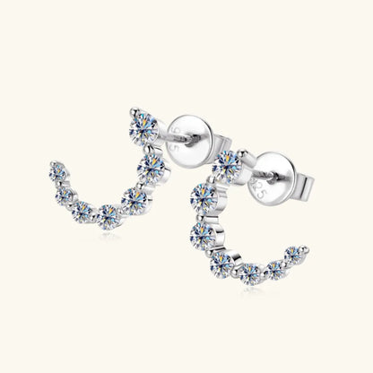 925 sterling silver moissanite stud earrings - view 8