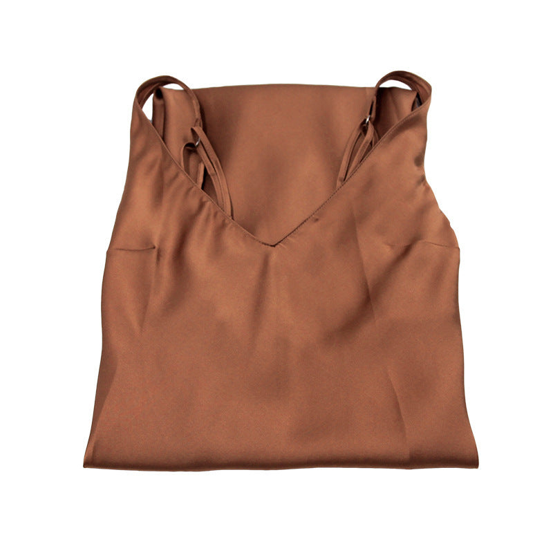 Silk suspender skirt