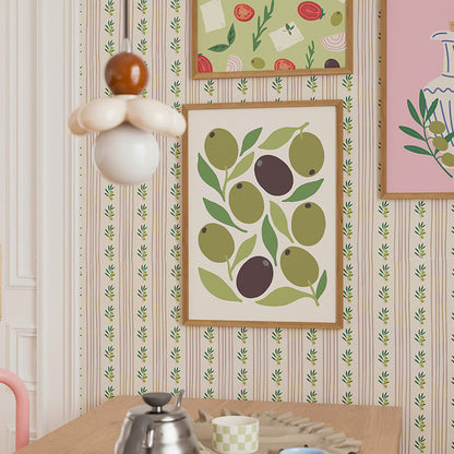 ABSTRACT OLIVE PRINT