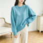 Solid color lace long sleeved pullover sweater