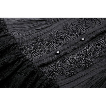 Dark in Love Diya Sleeveless Tiered Goth Dress