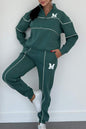 Ensemble 2 pièces femme : Sweat-shirt sans capuche et pantalon de survêtement ample avec poches