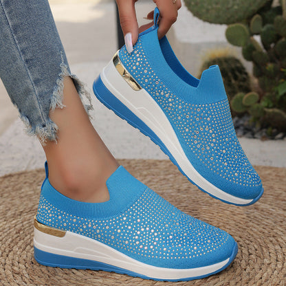 Spring Flyknit Slip-on Casual Mesh Breathable Sock-like Shoes