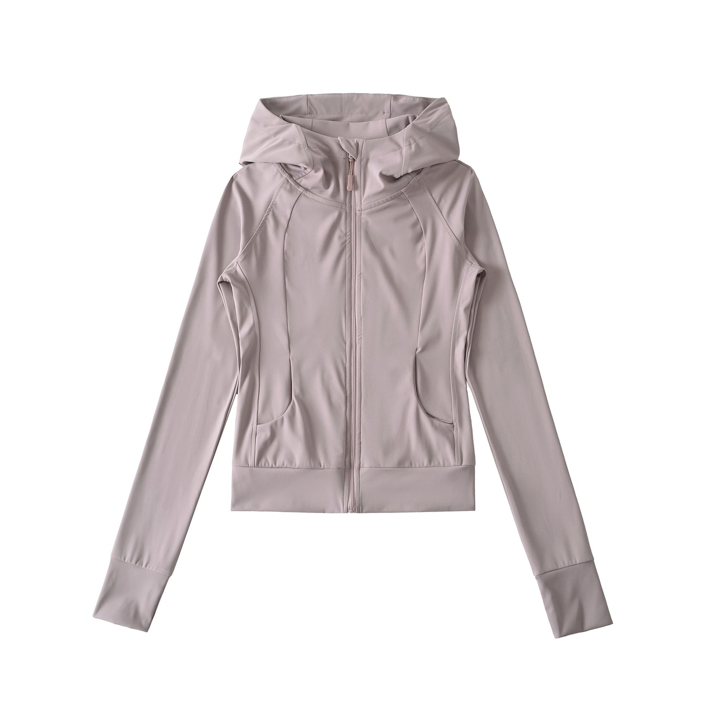 Hooded long sleeved T-shirt top cardigan