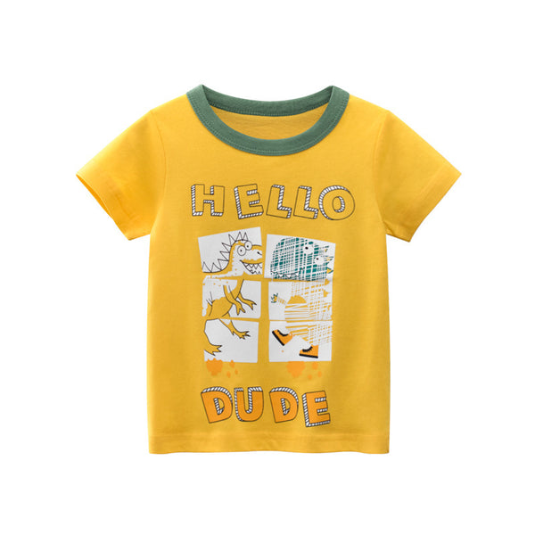 Korean Cotton Boys T-Shirt - Summer Top