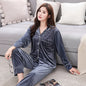 Warm Velvet Long Sleeve Pyjamas Set