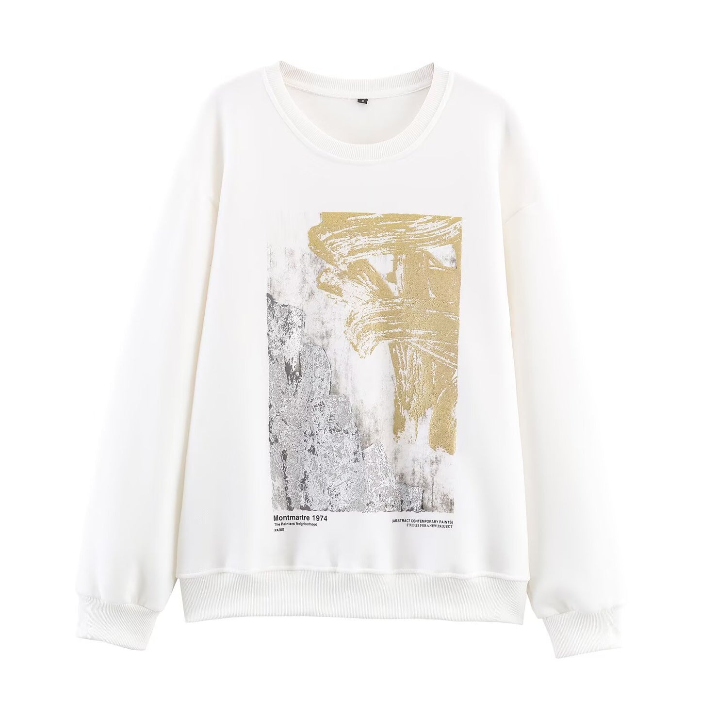 Women's versatile metal printed hoodie
