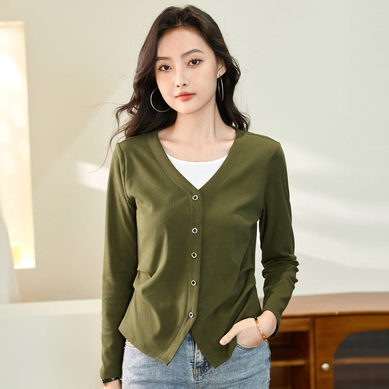 Slim fit long sleeved T-shirt