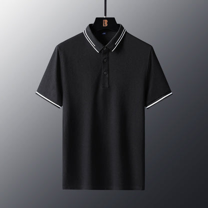 Anti-wrinkle Breathable Turn-down Collar Solid-color Shirt