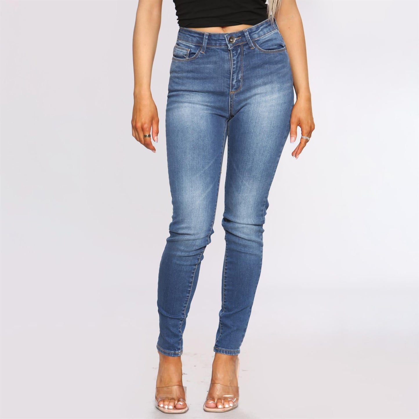 Enzo Jean Skinny Femme Slim Stretch Nouveau Pantalon en Jean Taille UK