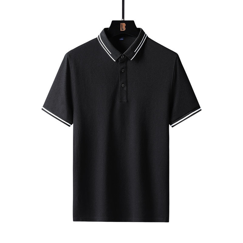 Anti-wrinkle Breathable Turn-down Collar Solid-color Shirt