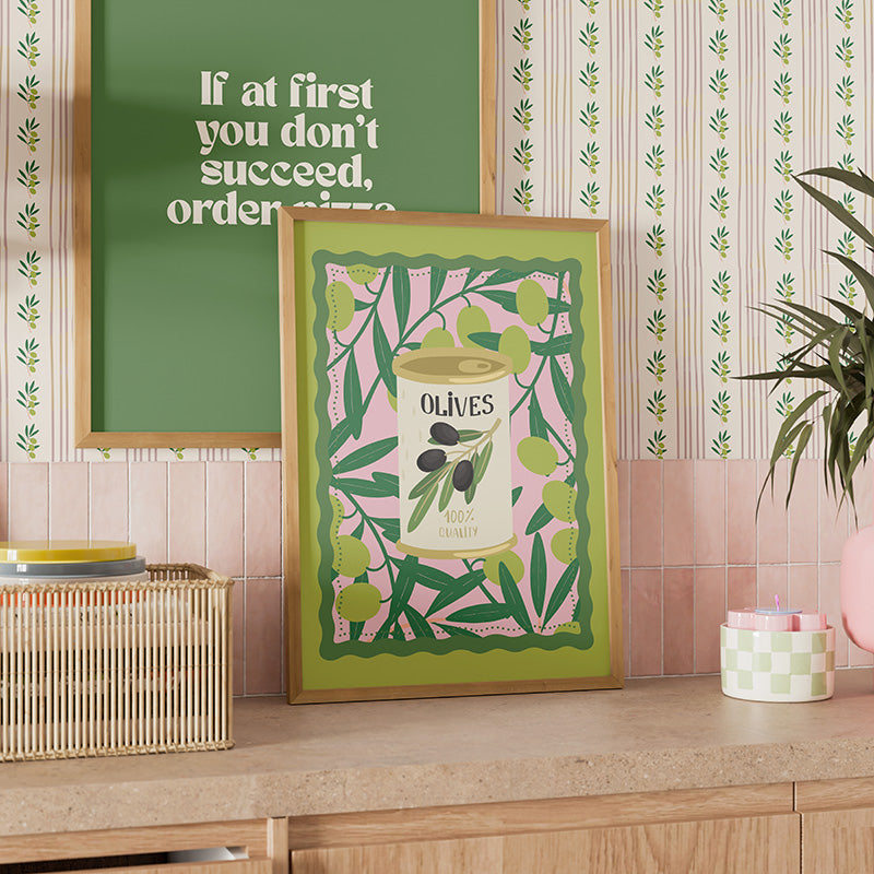 DECORATIVE OLIVE OIL PRINT