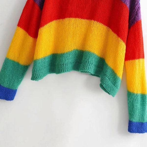 Knitted rainbow sweater - Stuffs & Savers