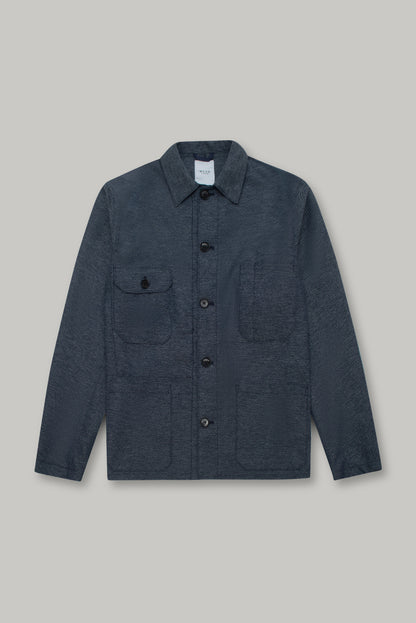 James Four Pocket Jacket - Sky Blue Twill