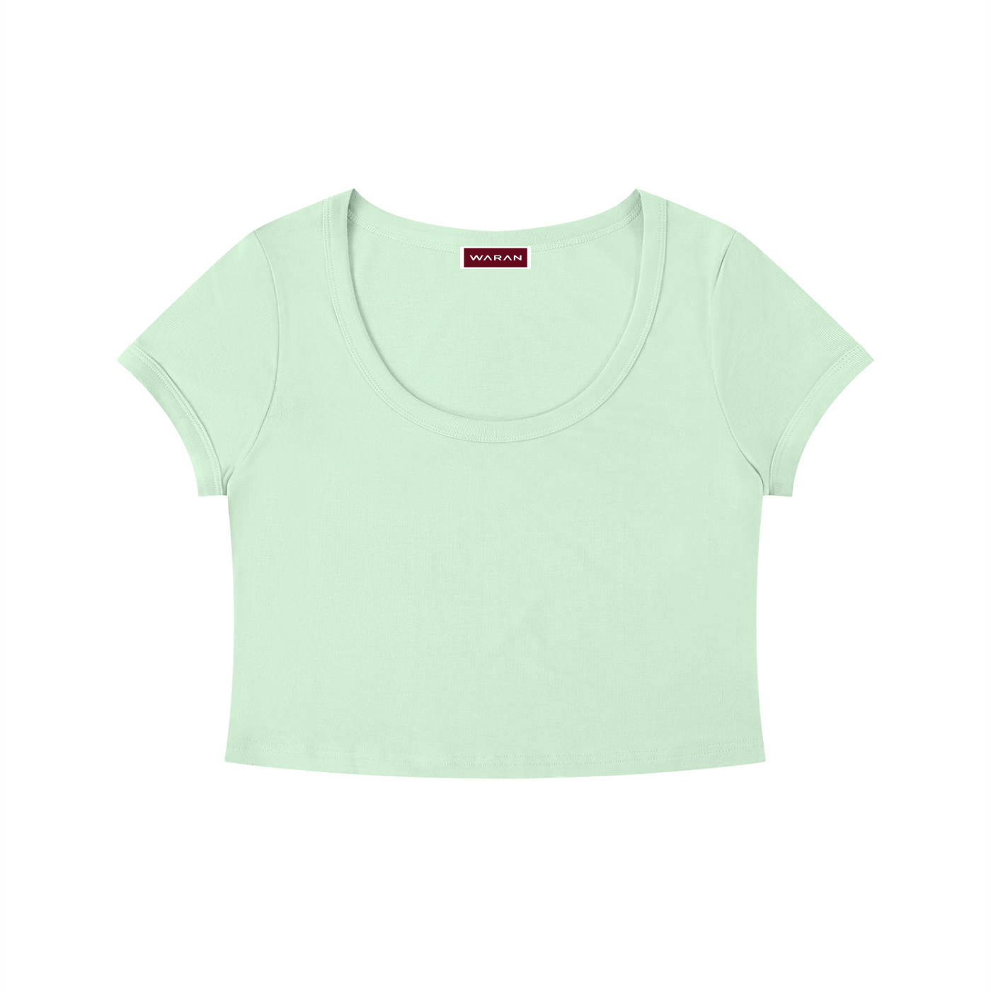 Women's Solid Color Slim Crop T-Shirt