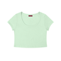 Women's Solid Color Slim Crop T-Shirt