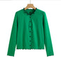 Slim button up cardigan long sleeved top