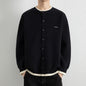 Men's Casual Color Block Knit Button Cardigan Jacket