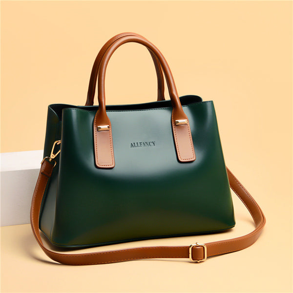 Soft Leather Large Capacity Handbag - Street Trend Tote