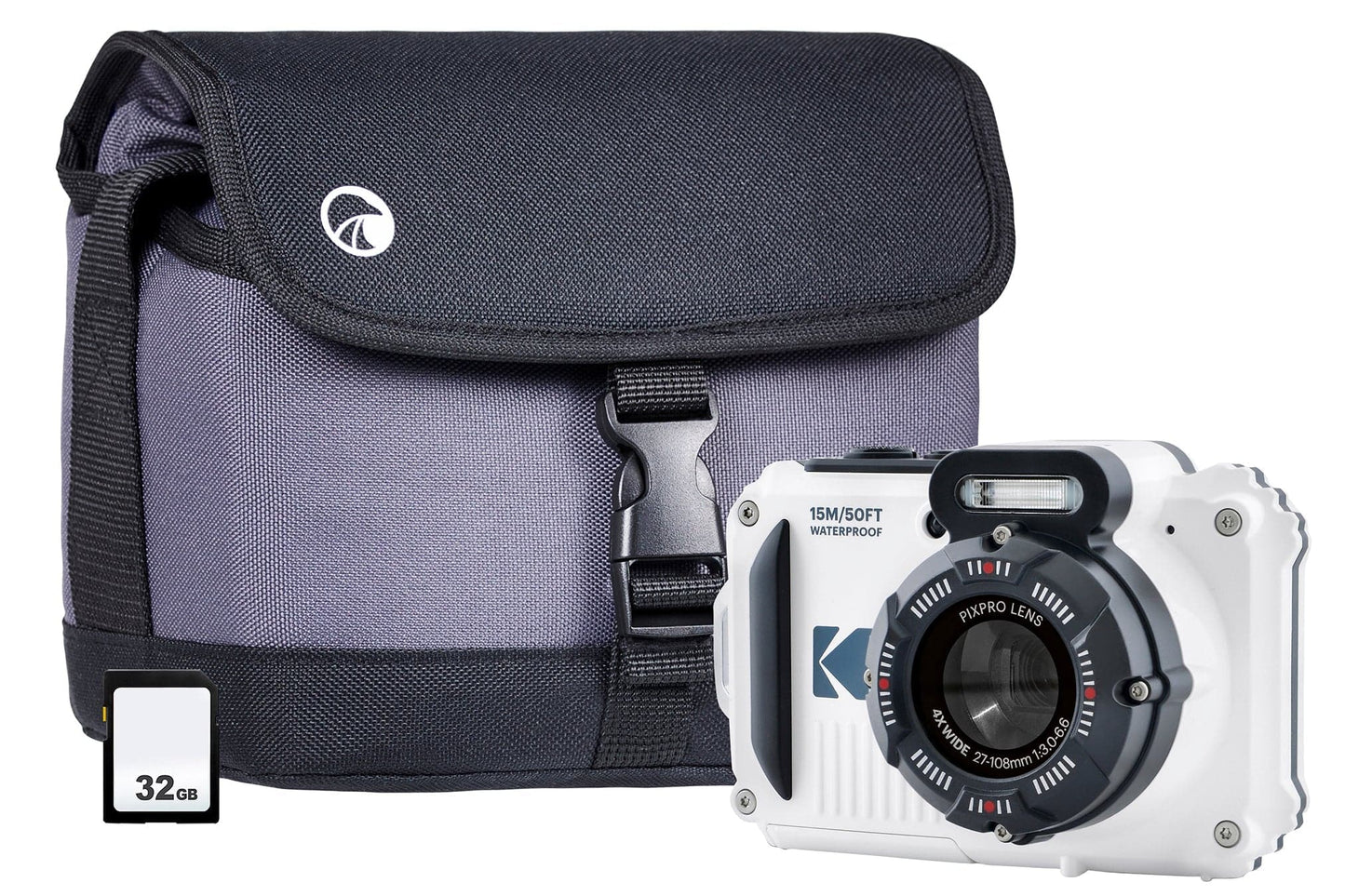 Kodak PIXPRO WPZ2 Waterproof 16MP 4x Zoom Tough Compact Camera - White