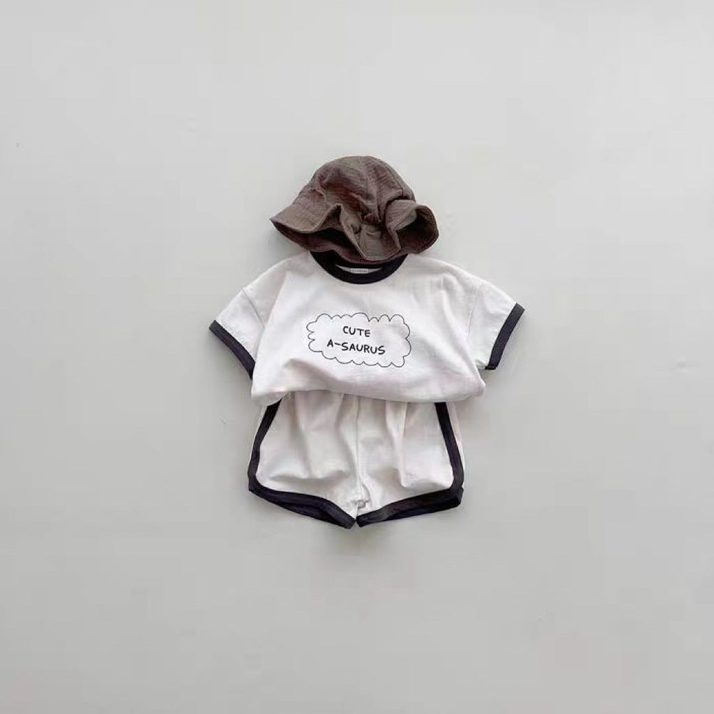 Baby Clothes Short-sleeved Shorts Round Neck