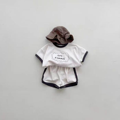 Baby Clothes Short-sleeved Shorts Round Neck