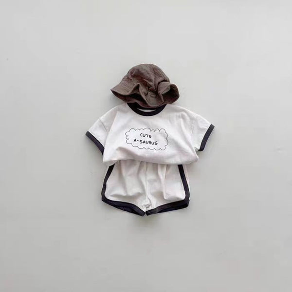 Vêtements de bébé short manches courtes col rond