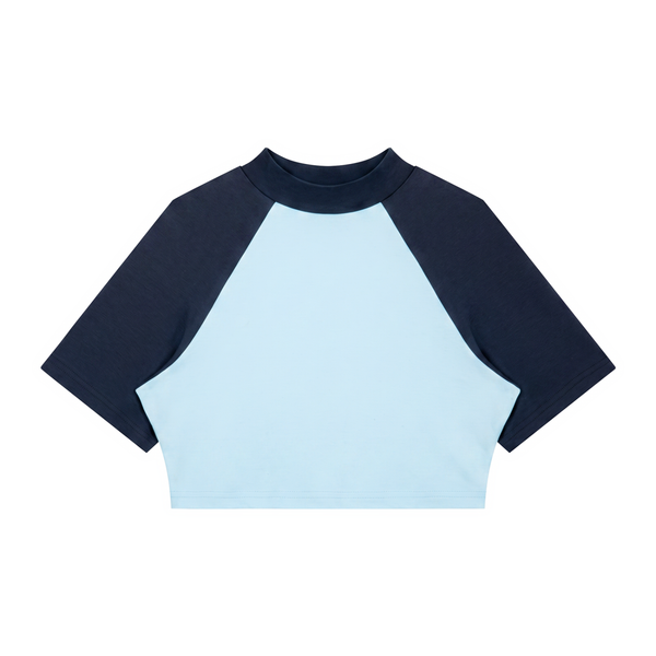 Women’s Color Block Raglan Crop T-Shirt