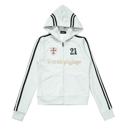 Color-Block Zip-Up Hoodie