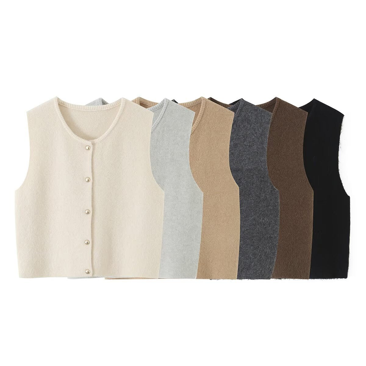 knitted sweater women's vest