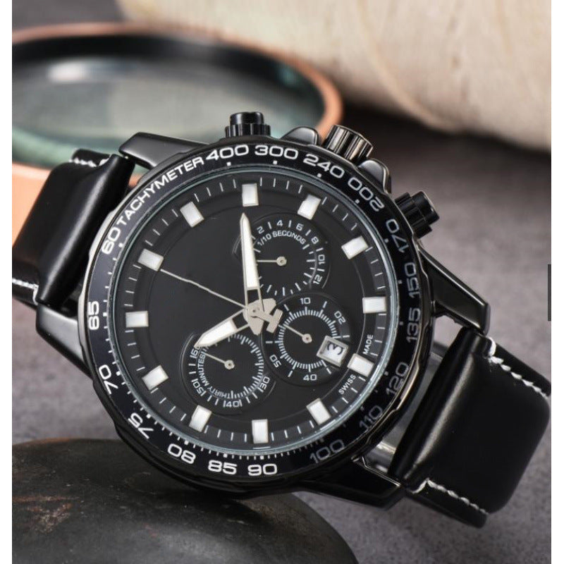 Men's Six-pin Full-function Quartz Watch