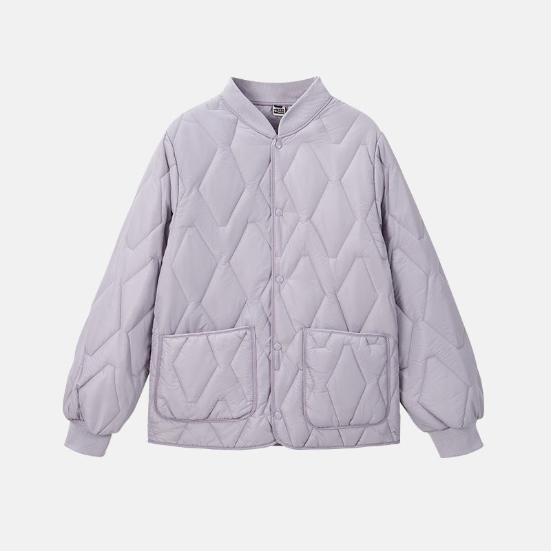 Womens Warm Long-Sleeve Cotton-Padded Jacket