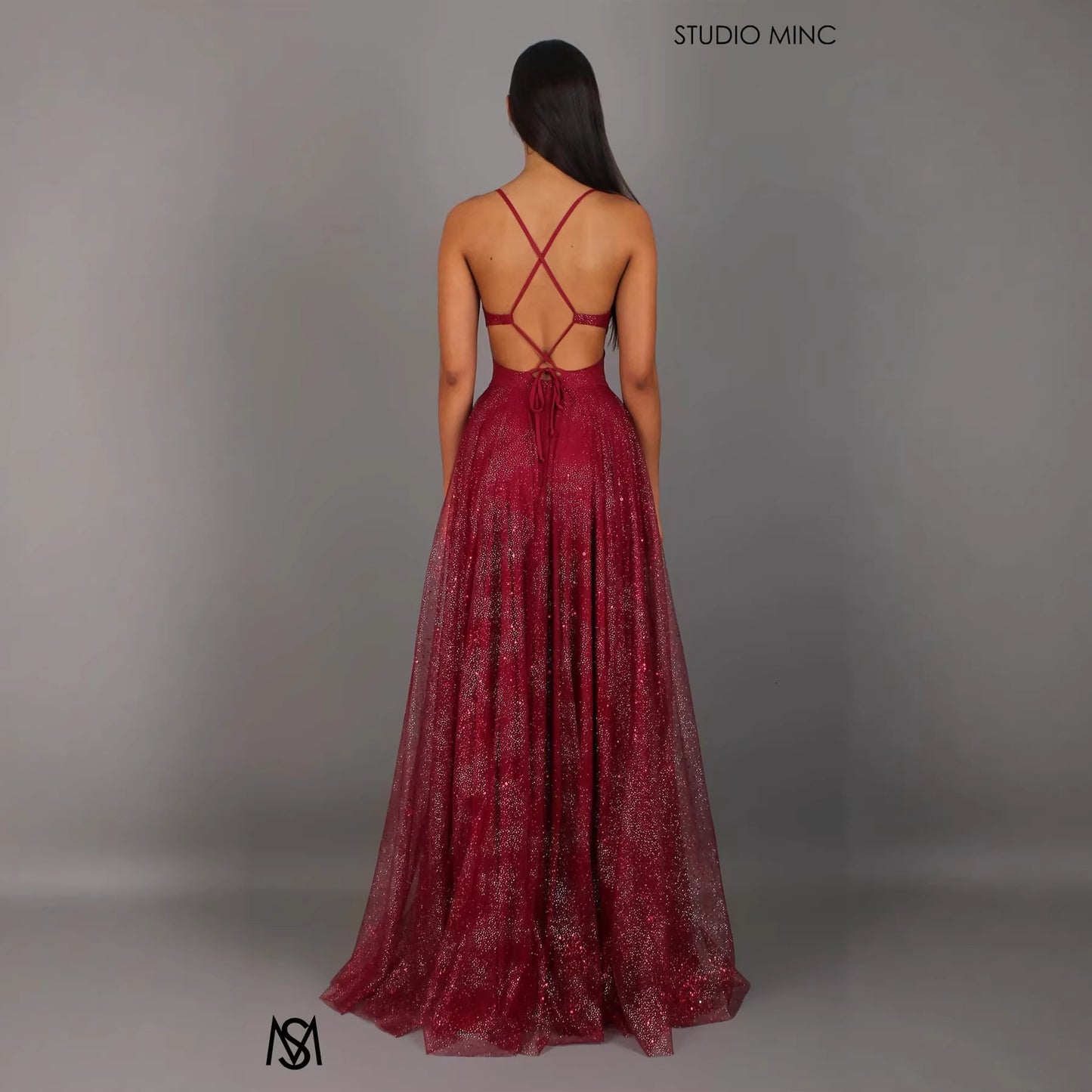 Women's High Waist Flared Hem Split Maxi Dress