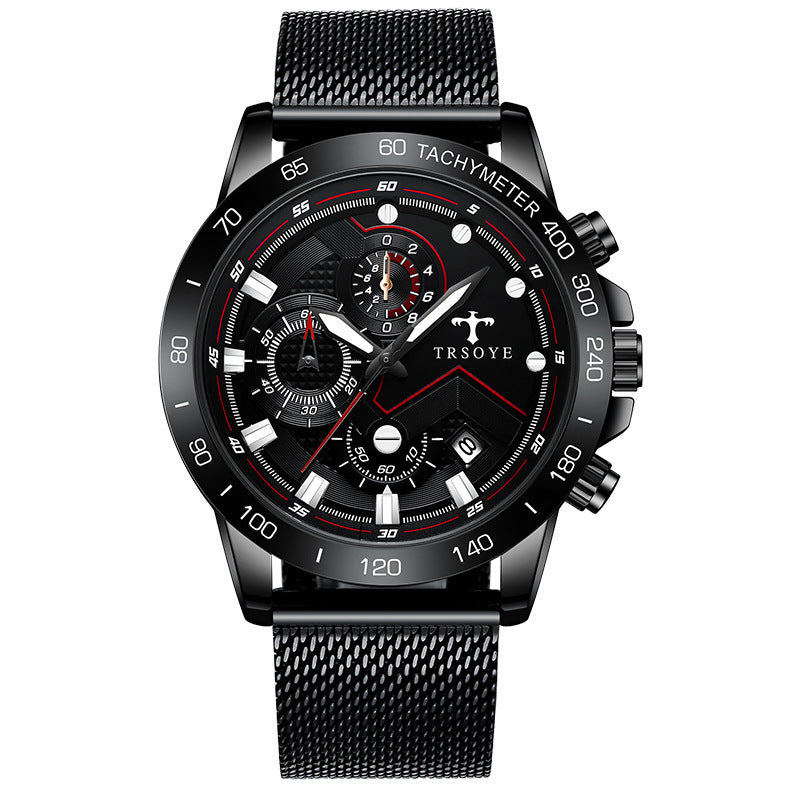 TRSOY Mens Waterproof Quartz Watch