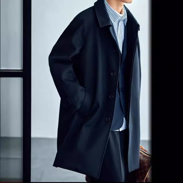 Wool Profile Trench Coat Raglan Sleeve