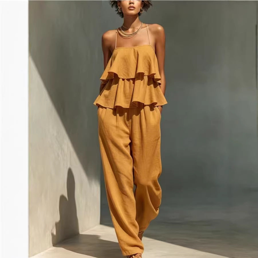 Women's Camisole And Casual Pants Set